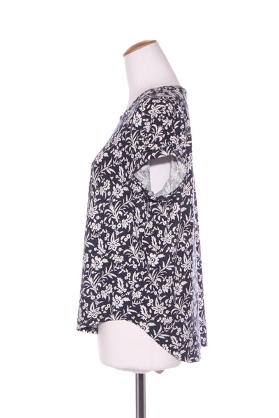 TRENERY - Navy floral linen/cotton tee! 14