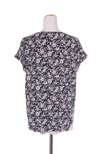 TRENERY - Navy floral linen/cotton tee! 14