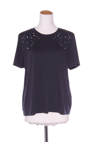WITCHERY - Navy broderie detail cotton tee! 14