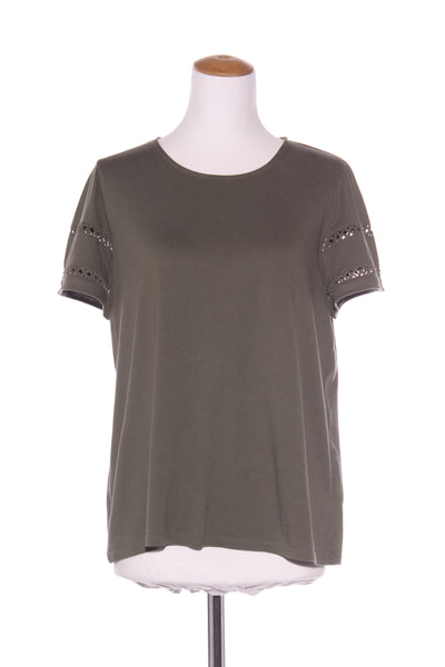 JEANSWEST - Lace trim cotton tee - Thyme green! 14