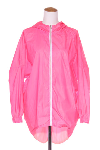 HOME-LEE - Fluro pink hooded rain jacket! 8-12