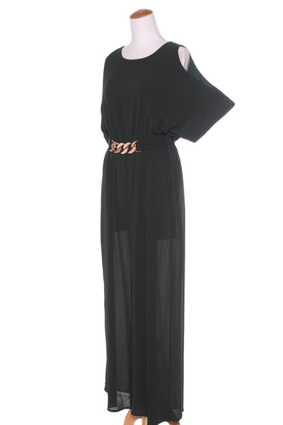 PAGANI - Forest green gold buckle crepe jumpsuit! 14