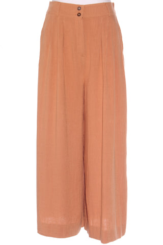 DOTTI - Wide leg linen + viscose pant - Rust! 12
