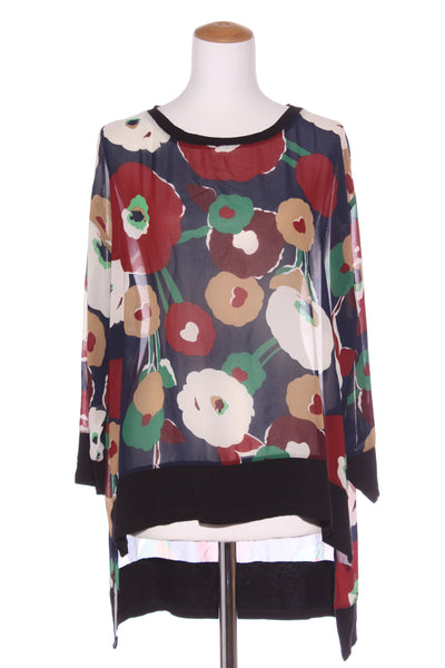 DAVID POND - Hi-low Autumnal floral top! 14