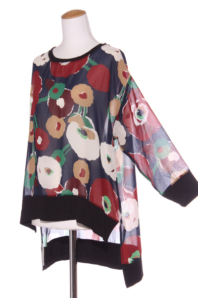 DAVID POND - Hi-low Autumnal floral top! 14