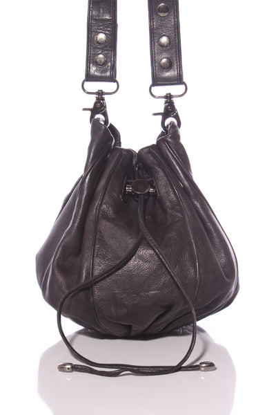 MIMCO - Leather drawstring pouch bag!