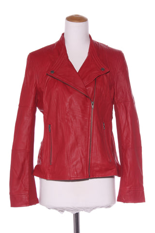 CAPTURE (LN) Red leather biker jacket! 14