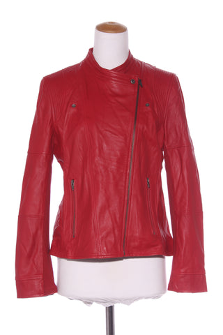 CAPTURE (LN) Red leather biker jacket! 14