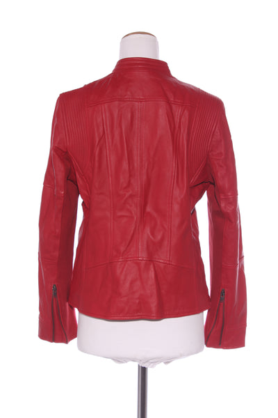 CAPTURE (LN) Red leather biker jacket! 14