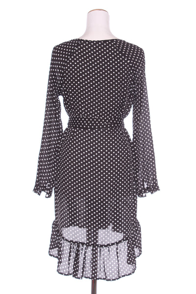 WHITE CHALK - Frill hem polka dot dress! 8