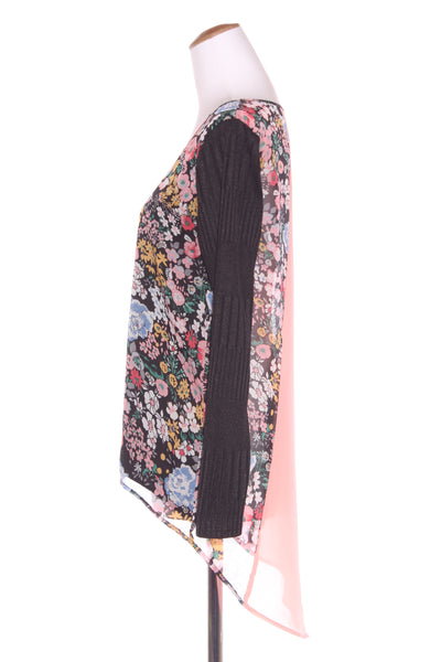 CHARLO - Hi low floral panel top! 8-10