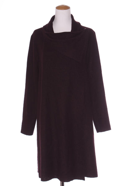 GRACE HILL - Wool blend wrap coat - Dark purple! 18