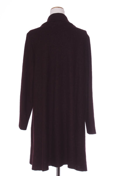 GRACE HILL - Wool blend wrap coat - Dark purple! 18