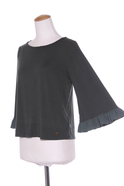 MICHAEL KORS - Chiffon ruffle trim sleeve top! 12