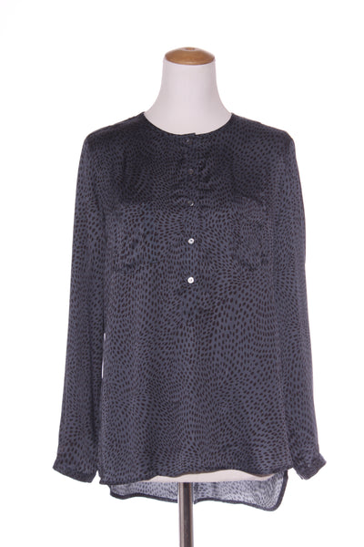SILLS (NZ) Viscose satin rainspot print blouse! 8-10