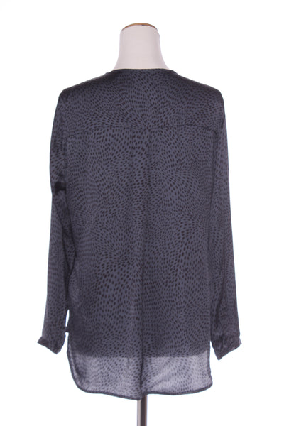 SILLS (NZ) Viscose satin rainspot print blouse! 8-10