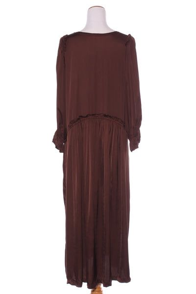 BRIARWOOD - Capri viscose satin midi dress - Chocolate! 12