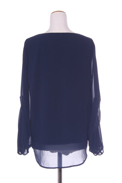 AUGUSTINE - Navy billow pleat sleeve top! 12