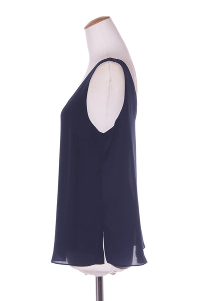 WALLIS - Chiffon overlay navy tank! 14