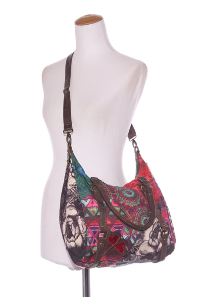 DESIGUAL - Patchwork print handbag!