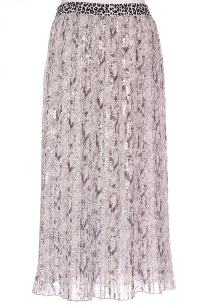 LEMON TREE - Metallic snakeskin pleated midi skirt! 14