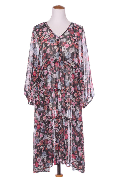 COCO & BELLE - Floral chiffon tiered midi dress! 16