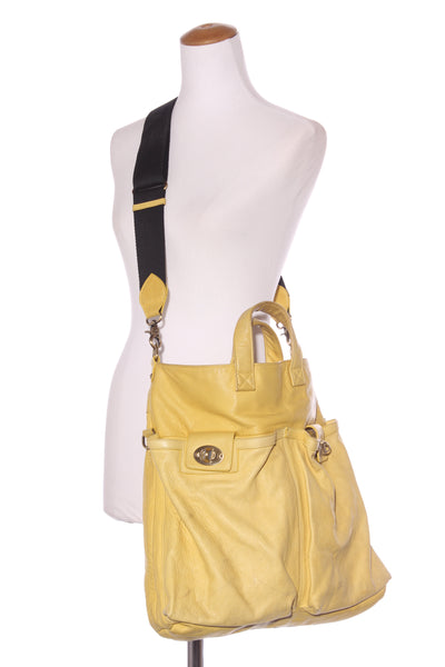 SABINA - X Large yellow leather bag!