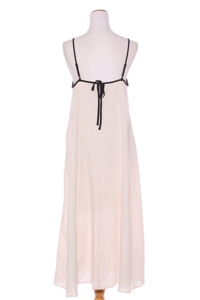 ANKO (LN) Linen blend midi dress - Natural/black! 12