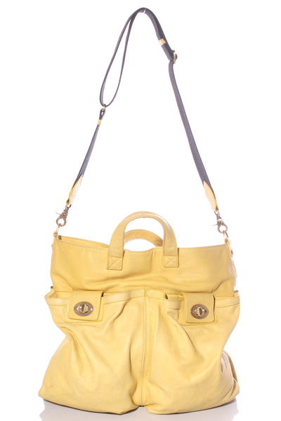 SABINA - X Large yellow leather bag!