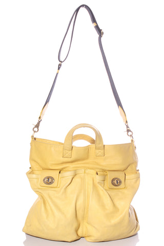 SABINA - X Large yellow leather bag!