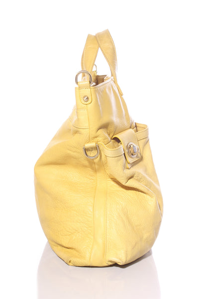SABINA - X Large yellow leather bag!