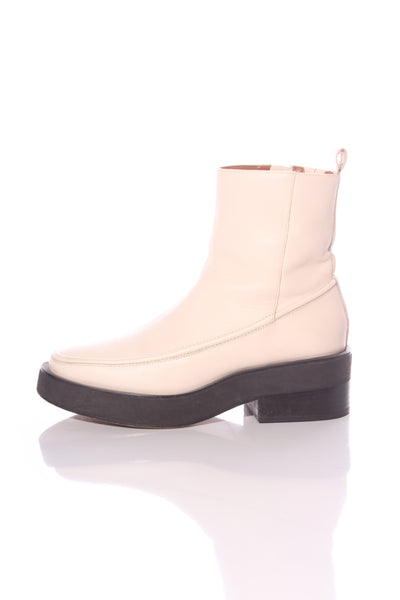 BRONWYN - Cleo leather ankle boots - Bone! 39
