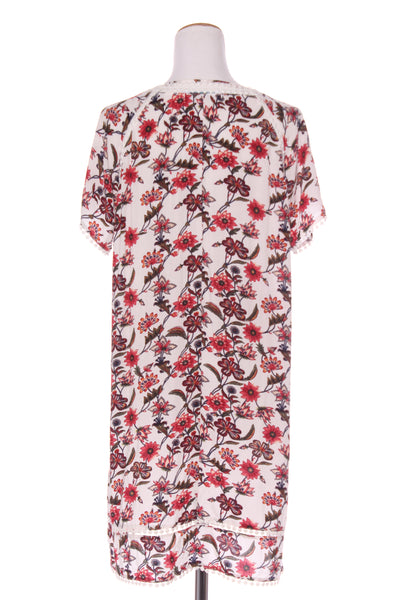 LEMON TREE - Red floral print viscose dress! 14