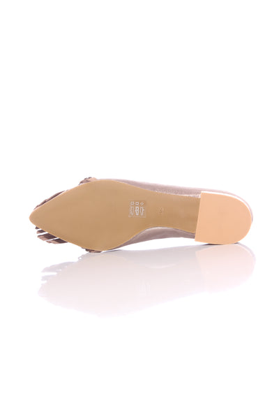 KOSHEEN (BN) Bronze leather flats! 36