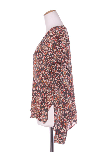 COUNTRY ROAD - Leopard print viscose ruffle blouse! 16