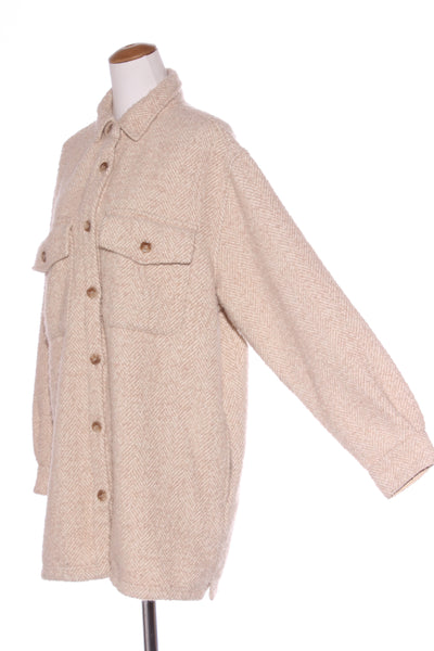 RHYTHM - Chevron wool blend longline shacket! 14