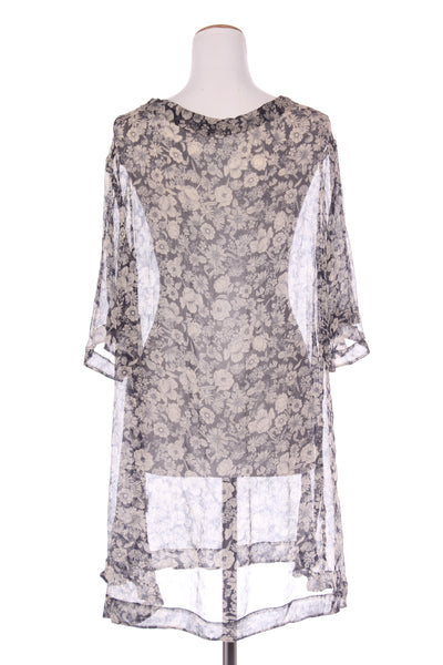 TWENTY-SEVEN NAMES (NZ) Navy floral silk yoryu dress! 10-12