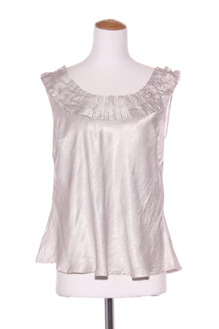 MIXIT - Silver pleated collar top! 16