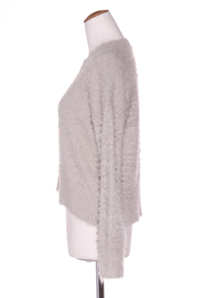 DECJUBA - Soft grey fluffy knit jumper! 12