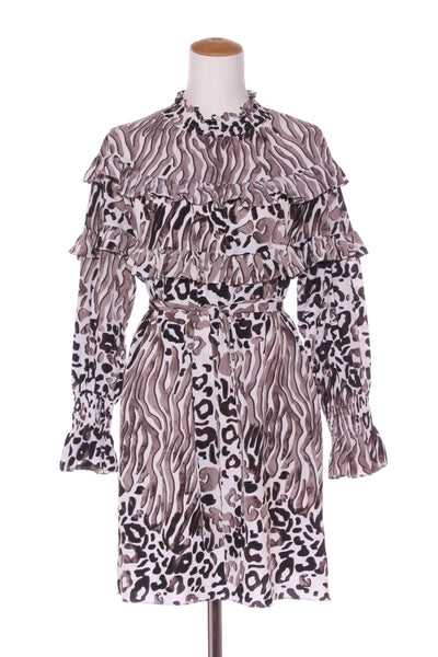 AMAYA - Animal print ruffle detail dress! 8-10