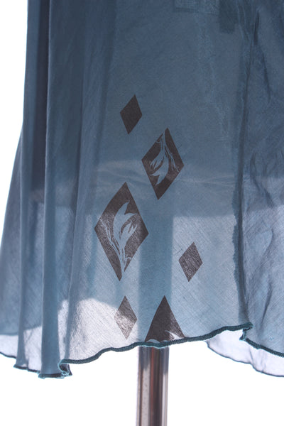 CHALKY DIGITS (NZ) Silk/cotton top - Petrol blue! 12