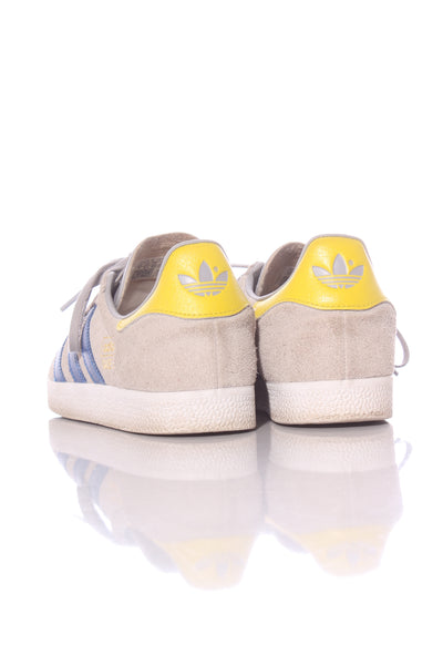 ADIDAS "Gazelle" leather sneakers - Grey/blue! 8-8.5