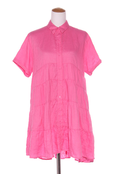 DECJUBA - Tiered linen shirt dress! 10-12