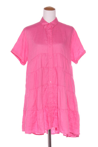 DECJUBA - Tiered linen shirt dress! 10-12