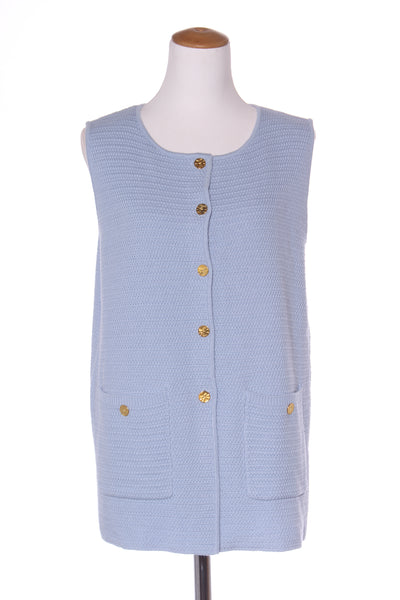 ONTE (LN) "Helena Gilet" crochet knit - Cornflower blue! 14