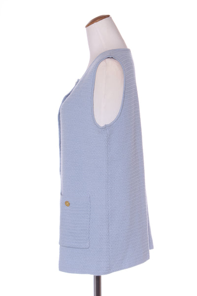 ONTE (LN) "Helena Gilet" crochet knit - Cornflower blue! 14