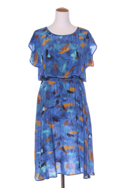 STAPLE + CLOTH (NZ) Abstract print silk dress! 12