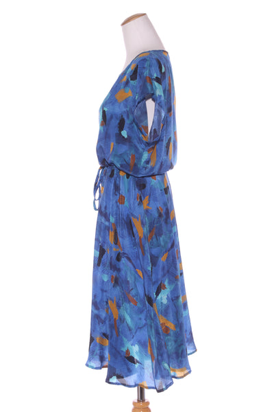 STAPLE + CLOTH (NZ) Abstract print silk dress! 12