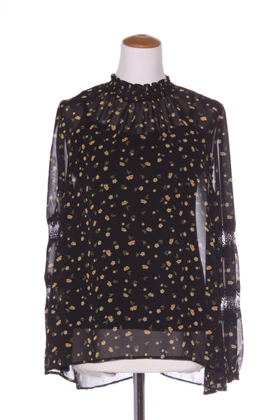 DECJUBA - Yellow floral lace sleeve blouse! 14