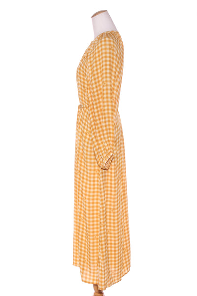 STELLA + GEMMA - Yellow gingham billow sleeve dress! 12